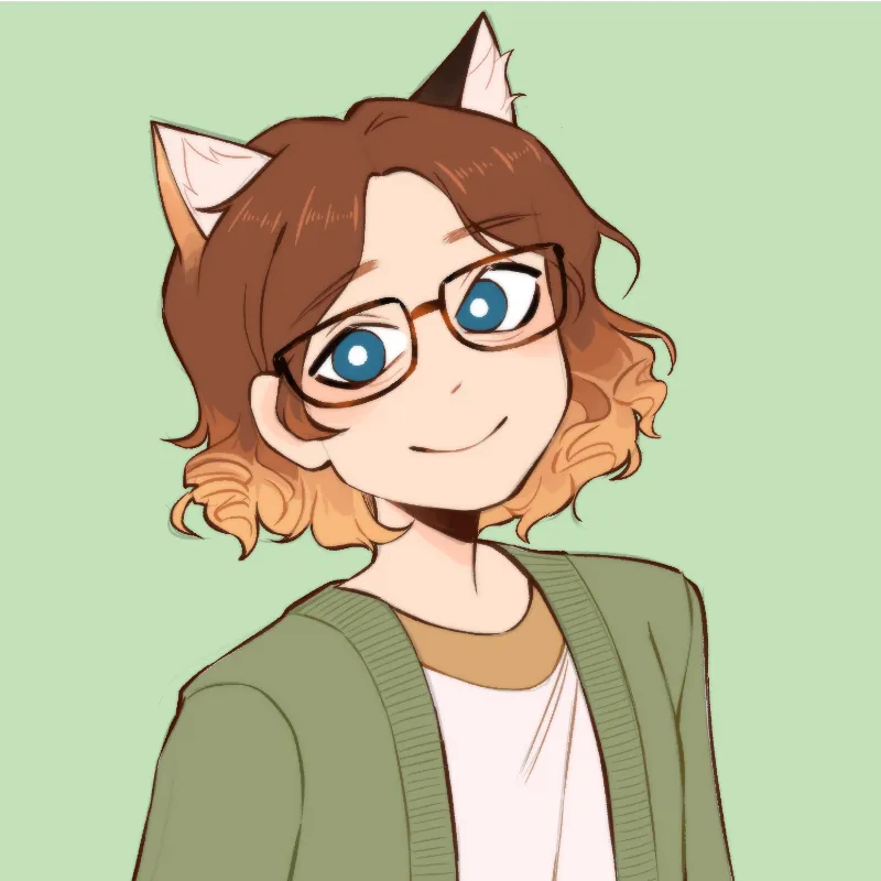 a portrait of nela with cat ears